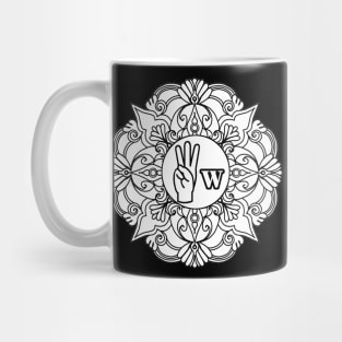 The letter "W" of American Sign Language - Gift Mug